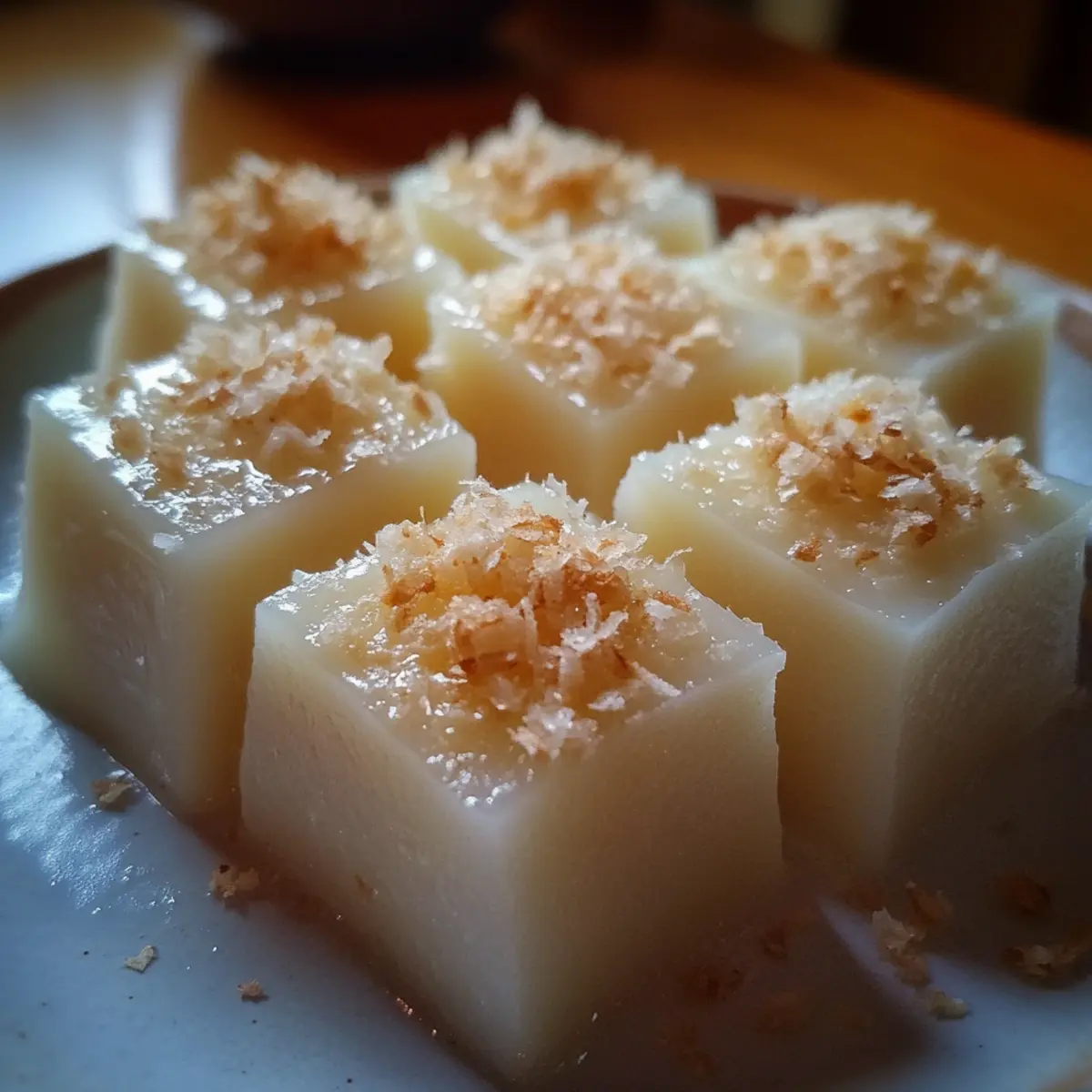Coconut Jelly Dessert Cubes