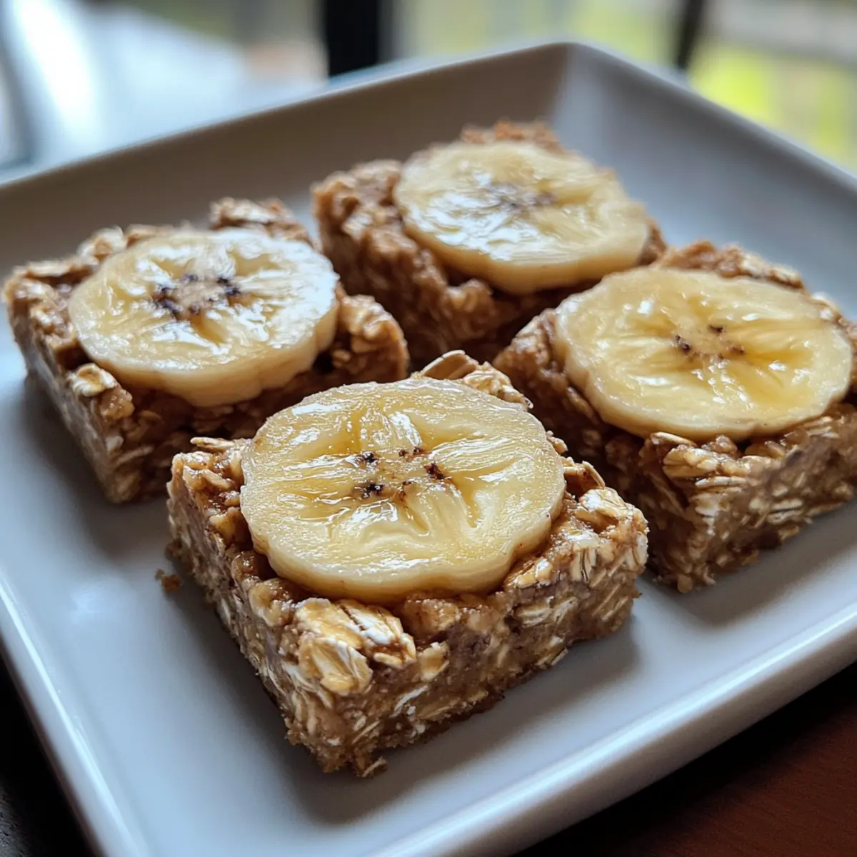 Baked Banana Oat Yogurt Breakfast Bars