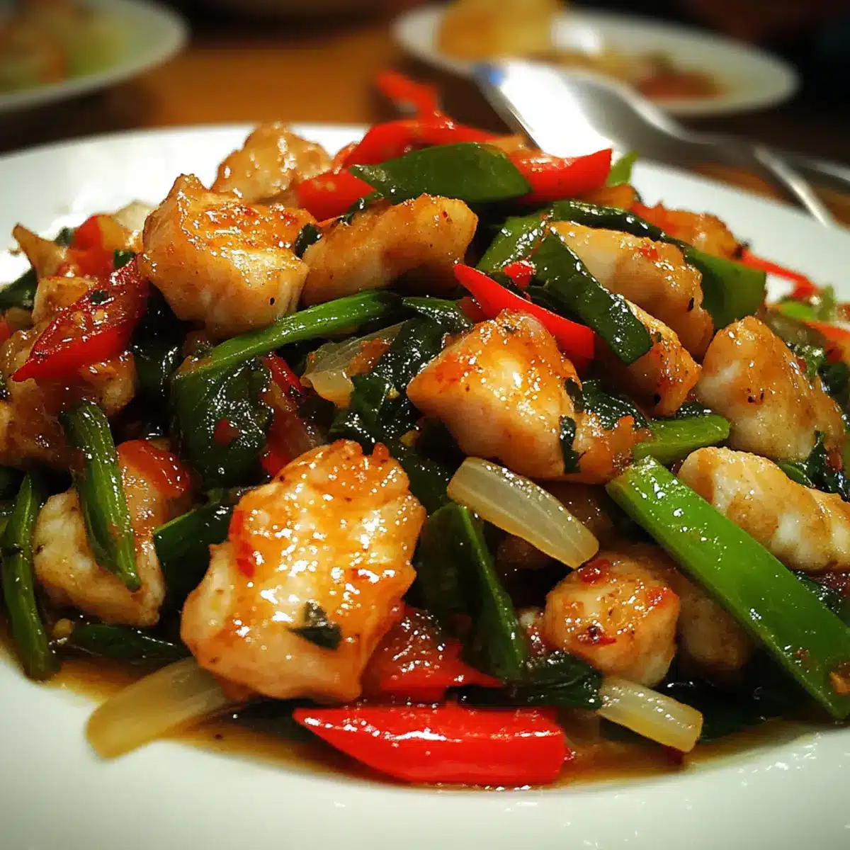Chiang Mai Basil Fish Stir Fry