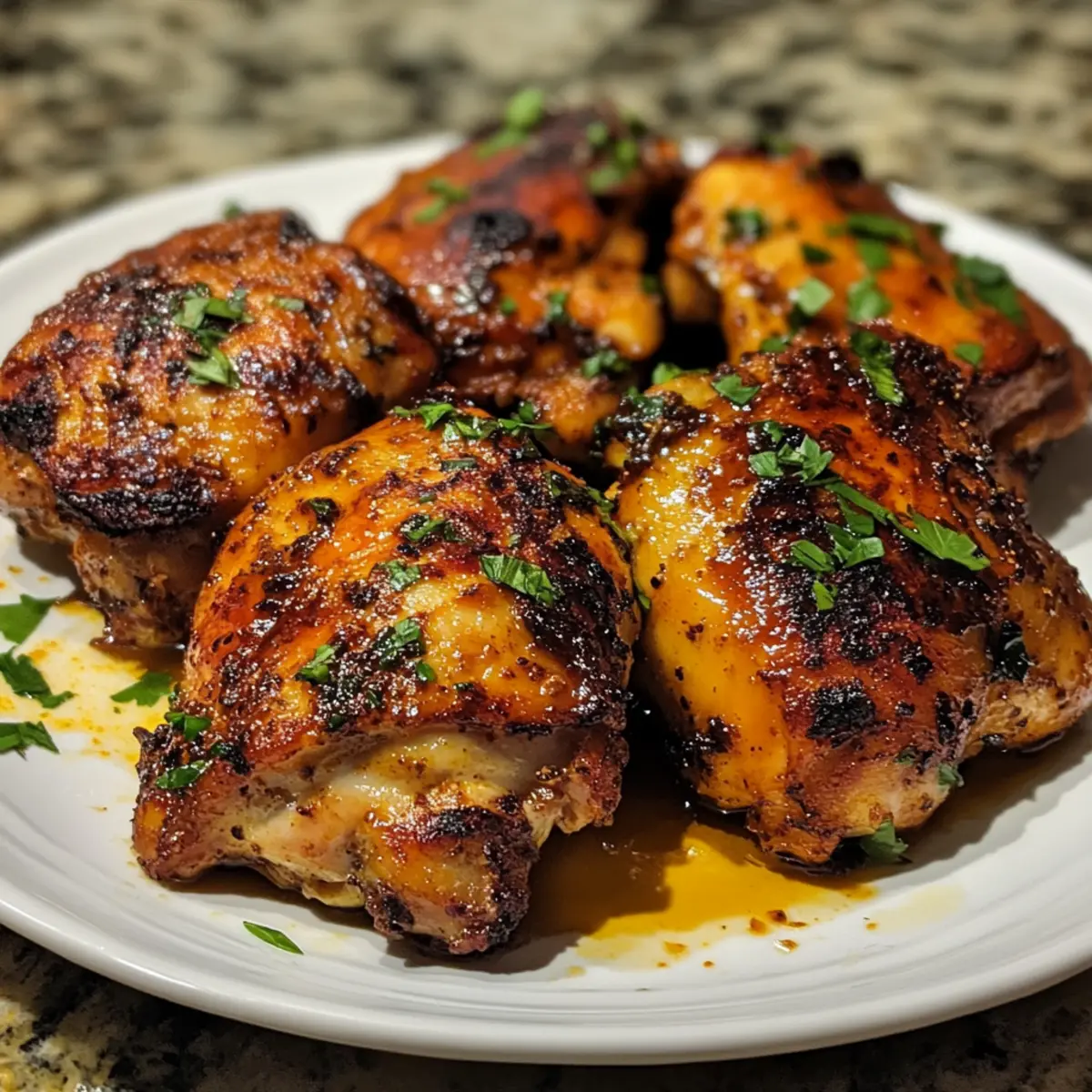 Harissa Yogurt Roasted Chicken Thighs