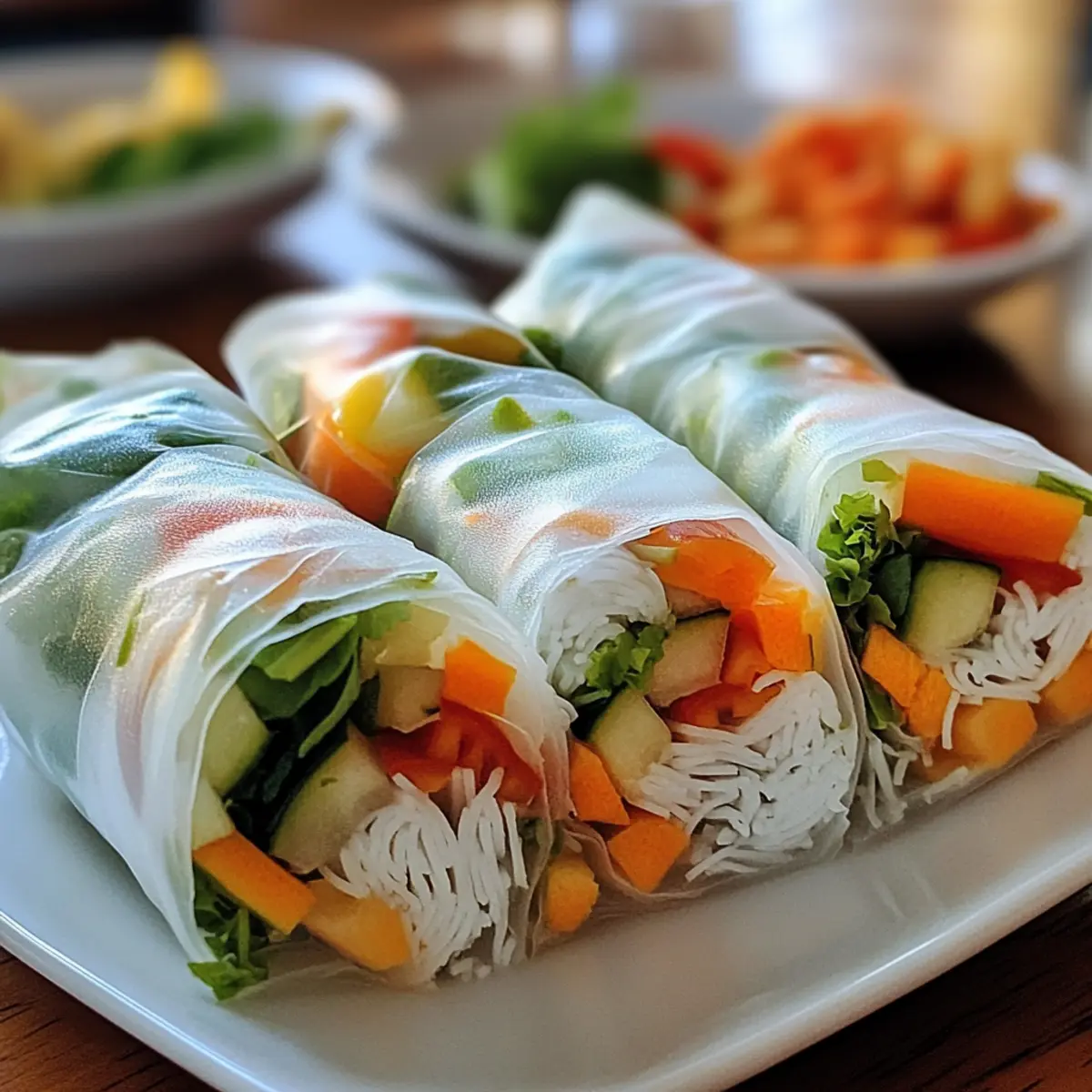 Vietnamese Vegetable Rice Paper Roll