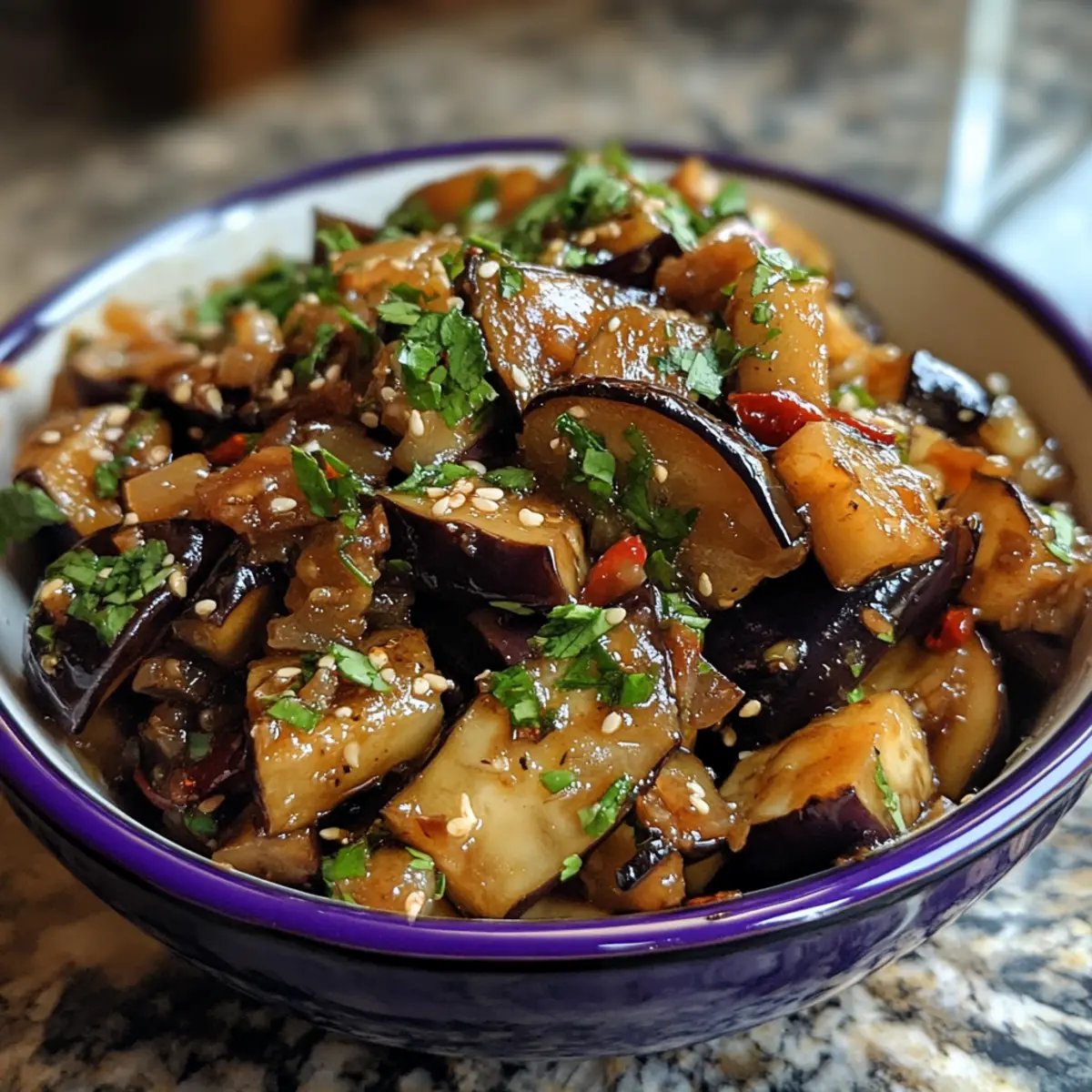 Garlic Eggplant Stir Fry