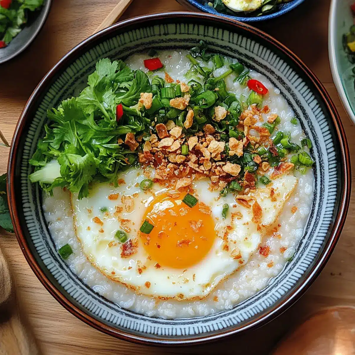 Vietnamese Rice Porridge with Egg