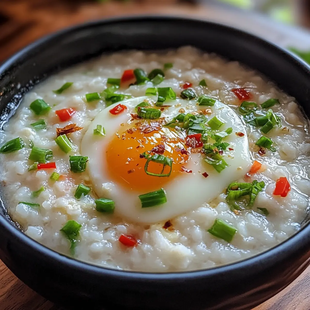 Thai Rice Porridge with Egg